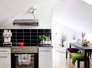 素雅現(xiàn)代簡約風(fēng)格40平米公寓廚房櫥柜裝修效果圖