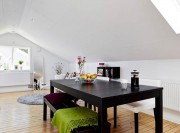 素雅現(xiàn)代簡約風(fēng)格40平米公寓餐廳背景墻裝修效果圖