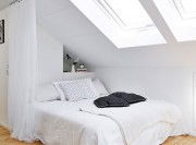 素雅現(xiàn)代簡約風(fēng)格40平米公寓臥室背景墻裝修效果圖