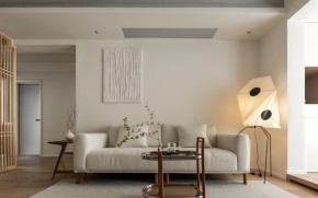 原木風(fēng)三居室客廳裝修效果圖