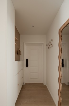 原木風(fēng)三居室玄關(guān)裝修效果圖