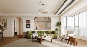 法式風格三居室客廳裝修效果圖