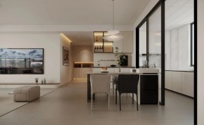 現(xiàn)代簡約三居室餐廳裝修效果圖