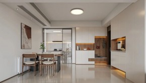 現(xiàn)代簡(jiǎn)約三居室餐廳裝修效果圖