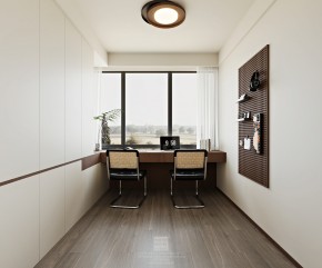 云棲隱山中古風(fēng)三居室書(shū)房裝修效果圖