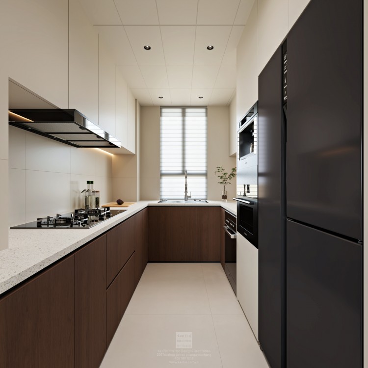 云棲隱山中古風三居室櫥柜裝修效果圖