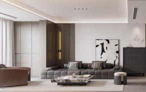 金秋花園意式三居室客廳裝修效果圖