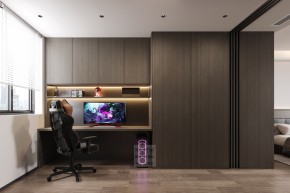 金秋花園意式三居室影音室裝修效果圖