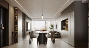 現(xiàn)代簡約三居室餐廳裝修效果圖