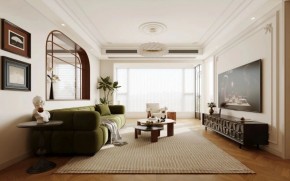 法式三居室客廳裝修效果圖