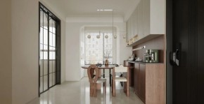 現(xiàn)代簡約三居室餐廳裝修效果圖