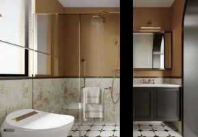 復古美式三居室衛(wèi)生間裝修效果圖