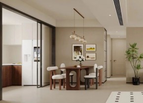 中古風(fēng)三居室餐廳裝修效果圖