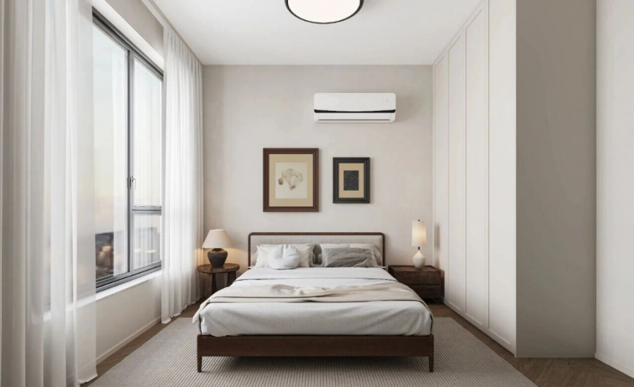 現(xiàn)代法式三居室臥室裝修效果圖