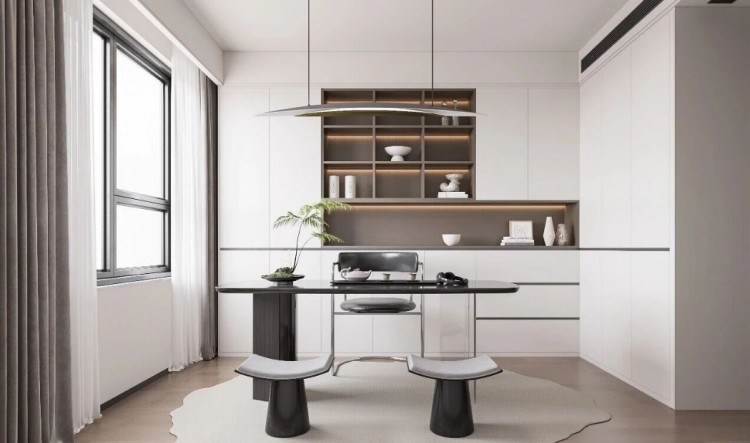 現(xiàn)代簡約三居室書房裝修效果圖