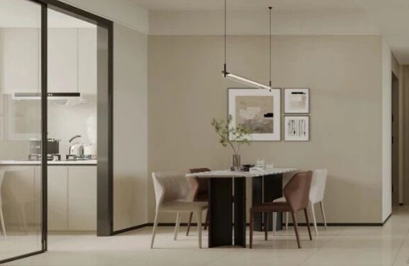 現(xiàn)代簡約三居室餐廳裝修效果圖