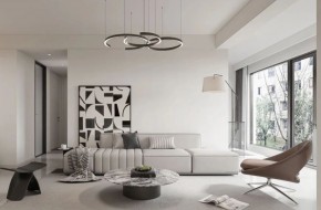 現(xiàn)代簡約復(fù)式別墅客廳裝修效果圖