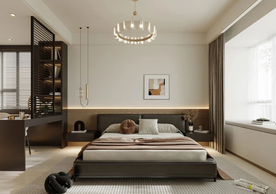 現(xiàn)代簡約三居室臥室裝修效果圖