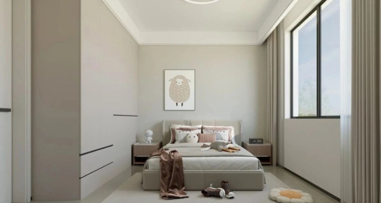 現(xiàn)代簡約三居室臥室裝修效果圖