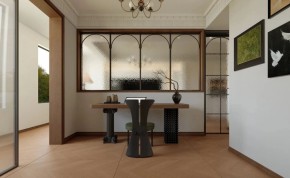 法式復(fù)古三居室書房裝修效果圖