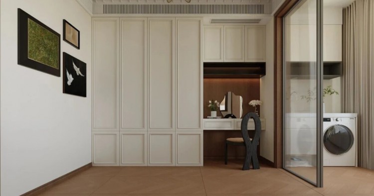 法式復古三居室衣帽間裝修效果圖