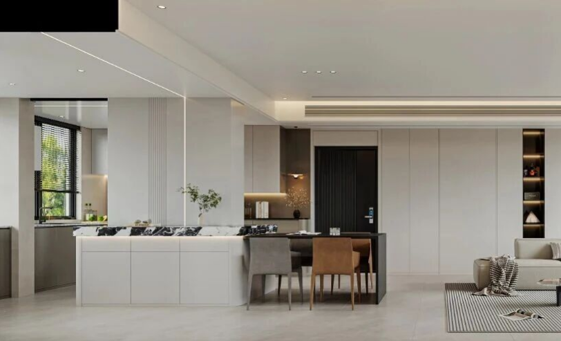 現(xiàn)代簡約三居室餐廳裝修效果圖