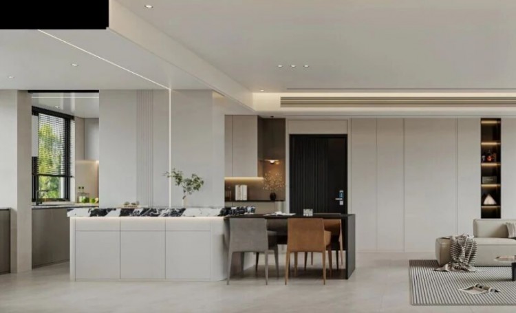 現(xiàn)代簡約三居室餐廳裝修效果圖