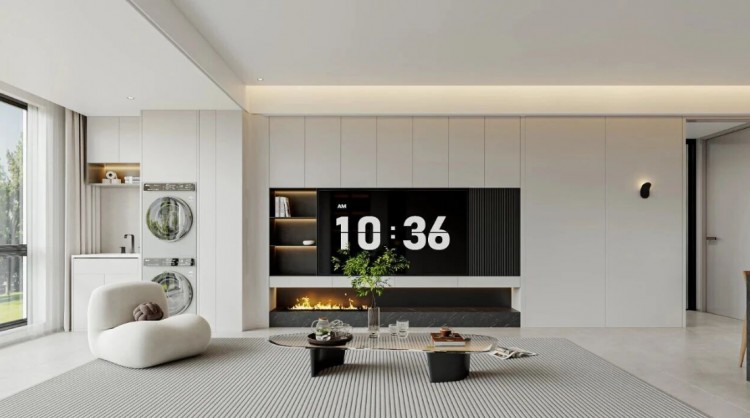 現(xiàn)代簡(jiǎn)約三居室客廳裝修效果圖