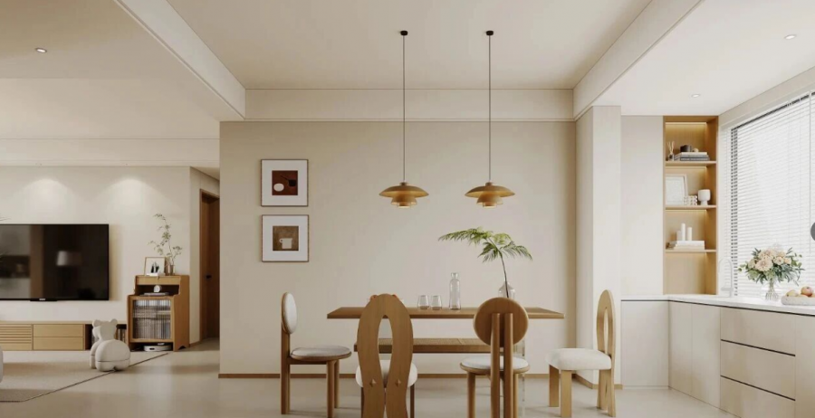 現(xiàn)代簡約三居室餐廳裝修效果圖