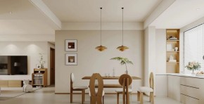 現(xiàn)代簡約三居室餐廳裝修效果圖