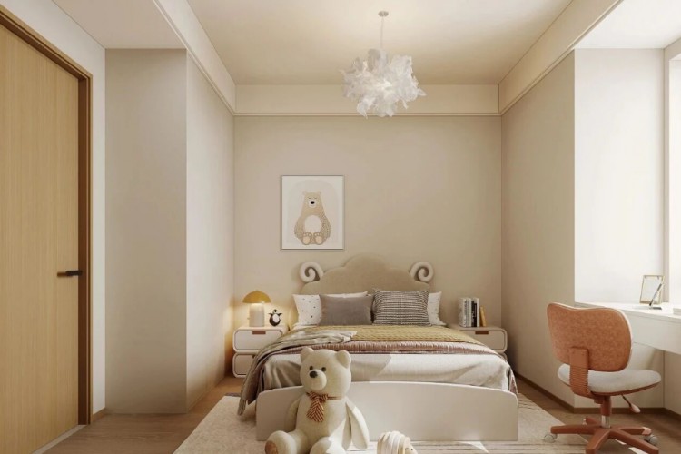 現(xiàn)代簡約三居室臥室裝修效果圖