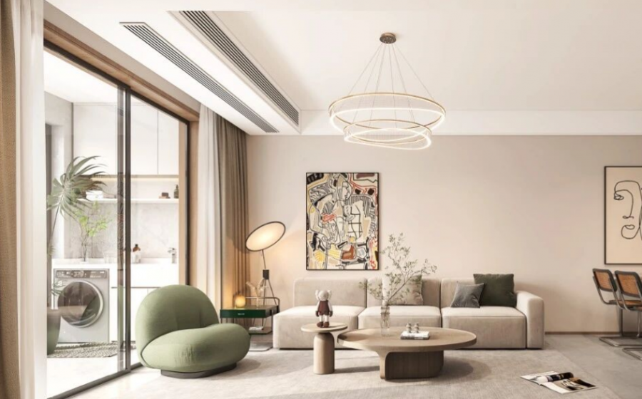 簡約田園風三居室客廳裝修效果圖