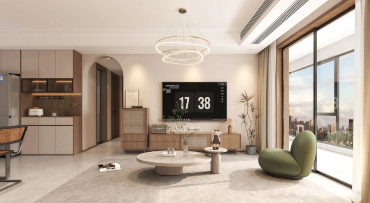 簡約田園風(fēng)三居室裝修效果圖