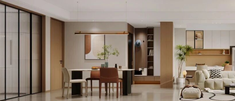 現(xiàn)代簡(jiǎn)約三居室餐廳裝修效果圖