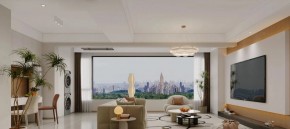 現(xiàn)代簡(jiǎn)約三居室客廳裝修效果圖