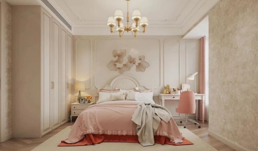 美式三居室臥室裝修效果圖