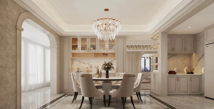 美式三居室餐廳裝修效果圖