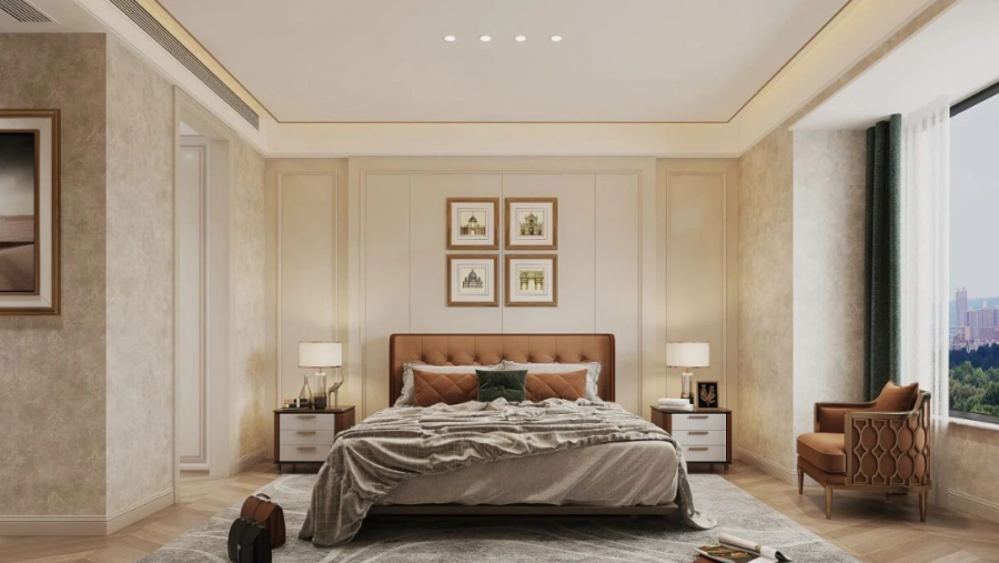 美式三居室臥室裝修效果圖