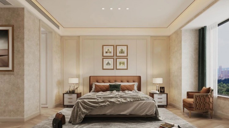 美式三居室臥室裝修效果圖