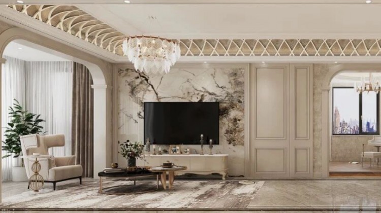 美式三居室裝修效果圖