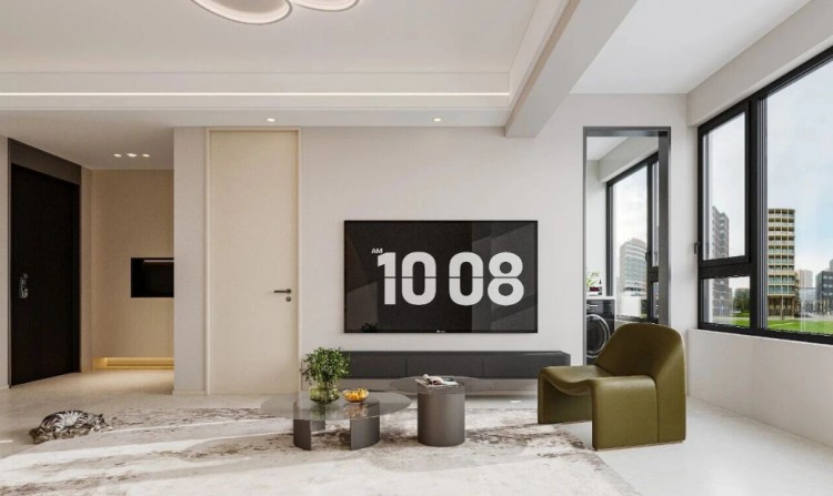 現(xiàn)代簡(jiǎn)約三居室客廳裝修效果圖