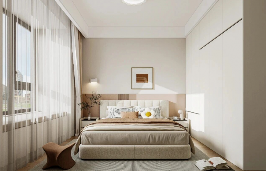 現(xiàn)代簡約三居室臥室裝修效果圖