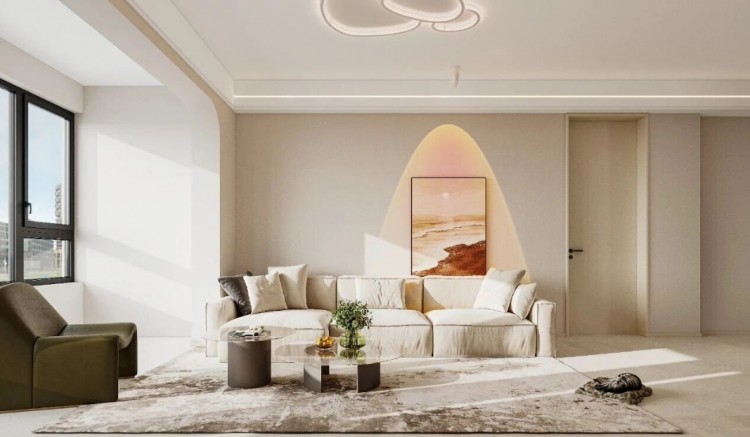 現(xiàn)代簡(jiǎn)約三居室客廳裝修效果圖