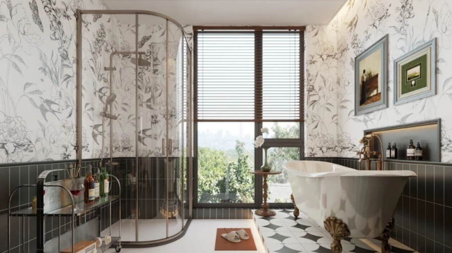 法式復古三居室衛(wèi)生間裝修效果圖