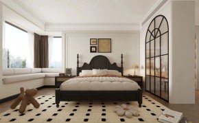 法式復(fù)古三居室臥室裝修效果圖