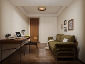 保利云上流光三居室書房裝修效果圖