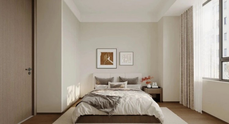 現(xiàn)代簡約三居室臥室裝修效果圖