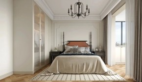 法式奶油三居室臥室裝修效果圖