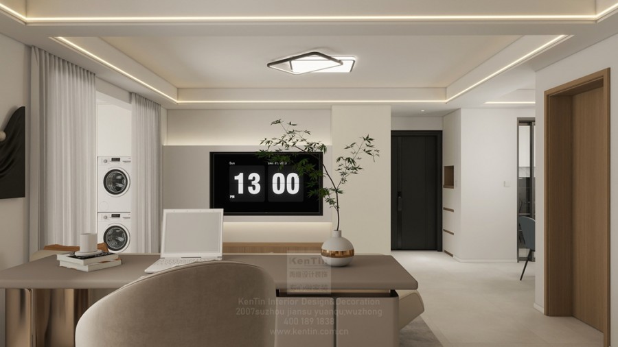 淺隱林泉現(xiàn)代簡約三居室裝修效果圖