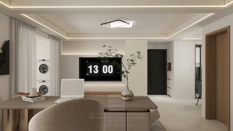 淺隱林泉現(xiàn)代簡約三居室裝修效果圖